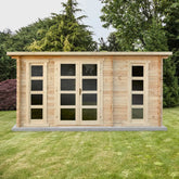 Abri en bois cloisonné 15m² MODERNE - madriers 28mm Gardy Shelter Ma boutique